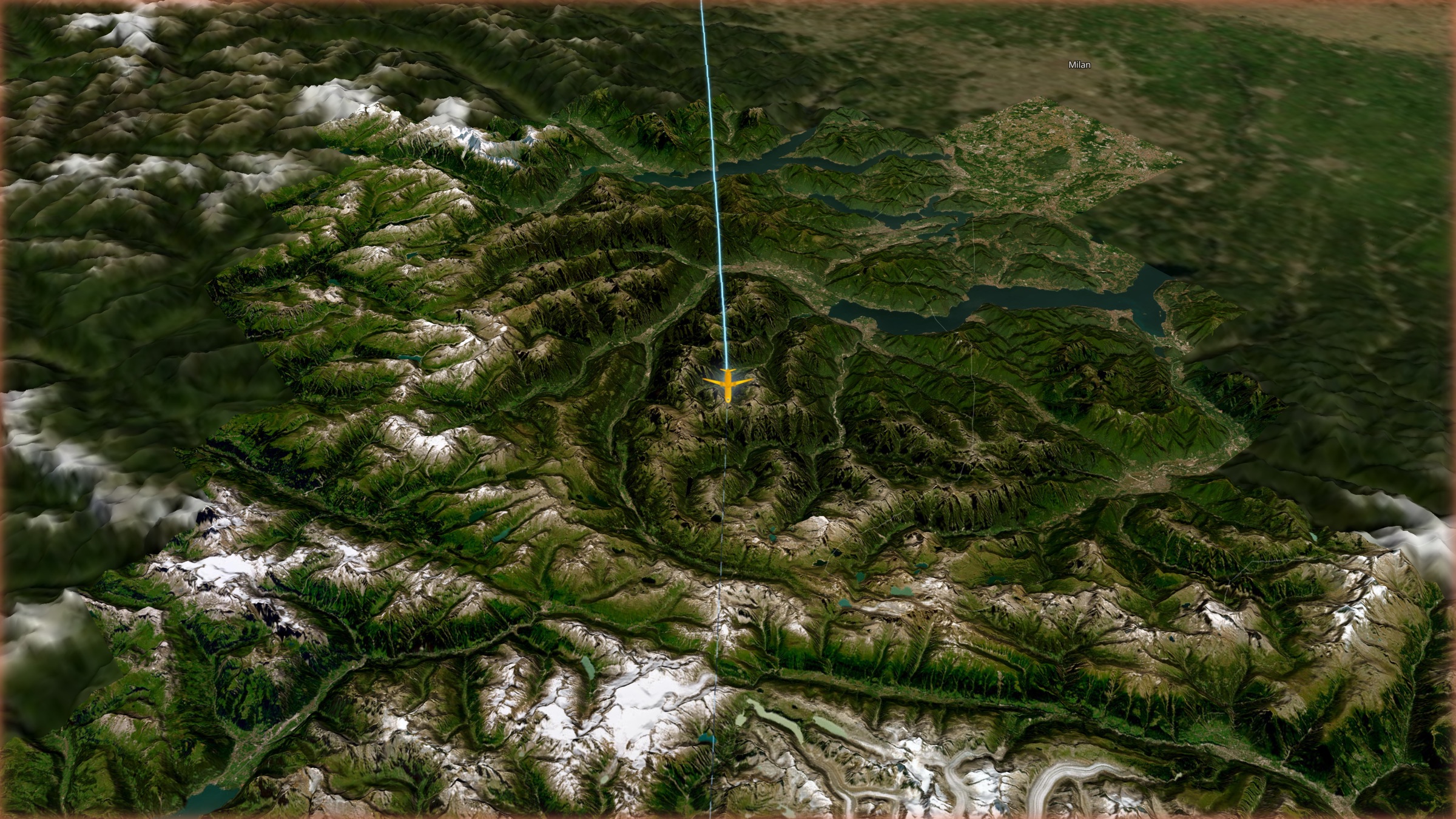 Atlas Front camera view — looking ahead toward destination