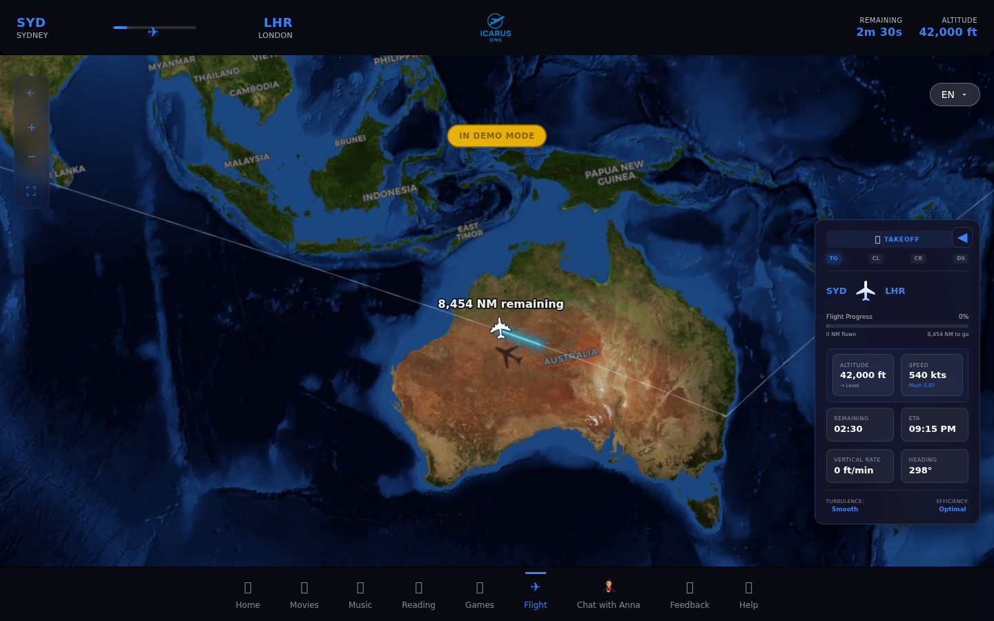 3D Flight Map with Terrain Elevation